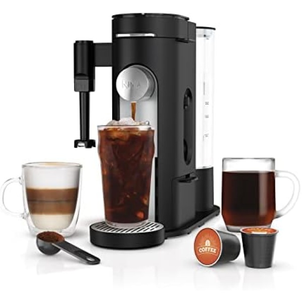 Ninja PB051 Pods & Grounds Specialty Single-Serve Coffee Maker, K-Cup Pod
