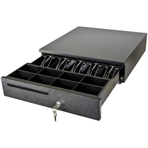 ADD Cash Drawer 16"x16.5"x4" POS Cash Box with Cash Register Till Tray