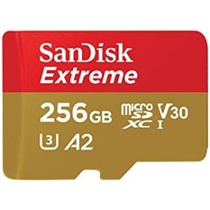 SanDisk 256GB Extreme microSDXC UHS-I Memory Card with Adapter - Up to 190MB/s