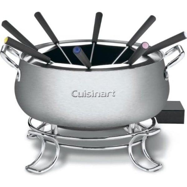 Cuisinart Fondue Pot, 3 Quart, For Chocolate, Cheese, Broth, Oil, Stainless