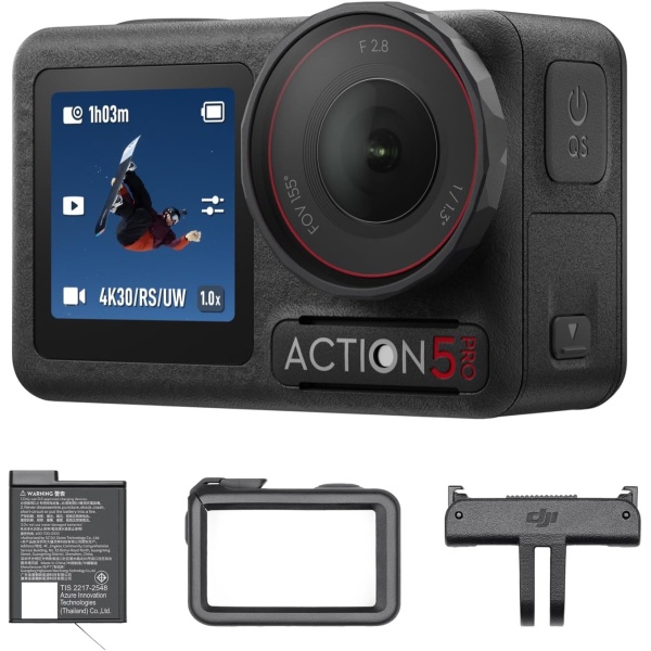 DJI Osmo Action 5 Pro Essential Combo, Waterproof Action Camera